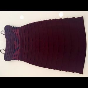 Anne Klein Dress Layer Tier Maroon Semi Formal 2